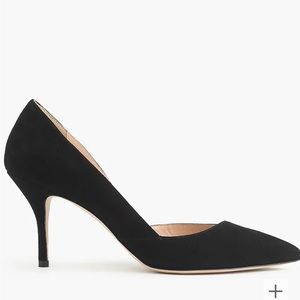 J Crew Black Colette suede d'Orsay pumps size 7